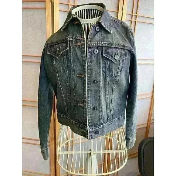Vintage Extra Small GAP Y2K Dark Denim Jean Jacket - Picture 1 of 7